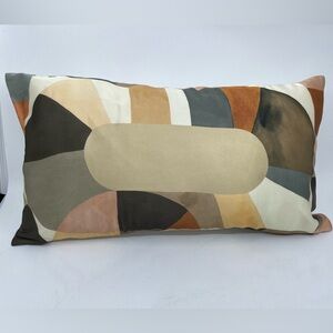 New! Abstract Pottery Barn silk pillow Cover only